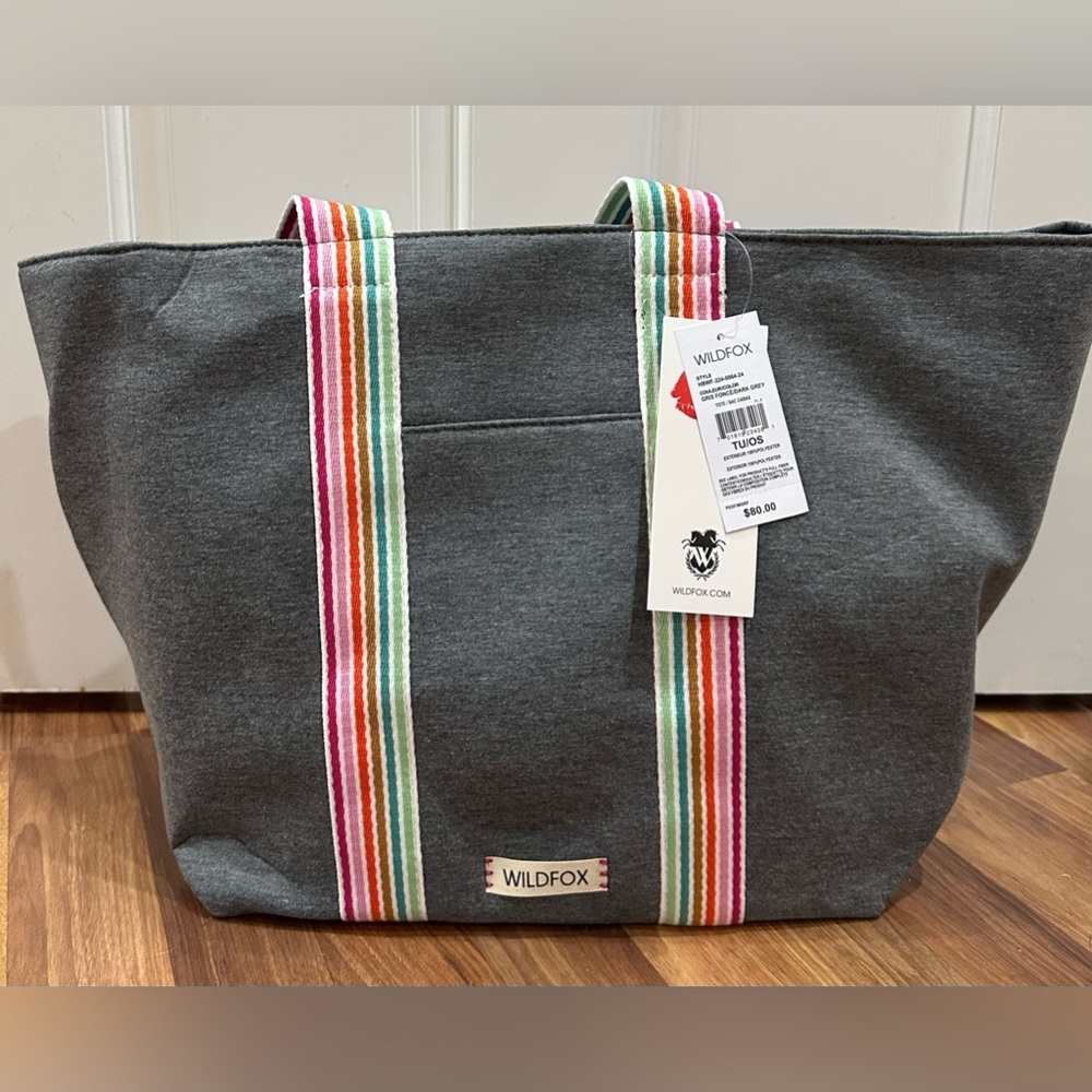 Wildfox Women's Jersey Tote Sac NWT, Dark Grey 100% Polyester